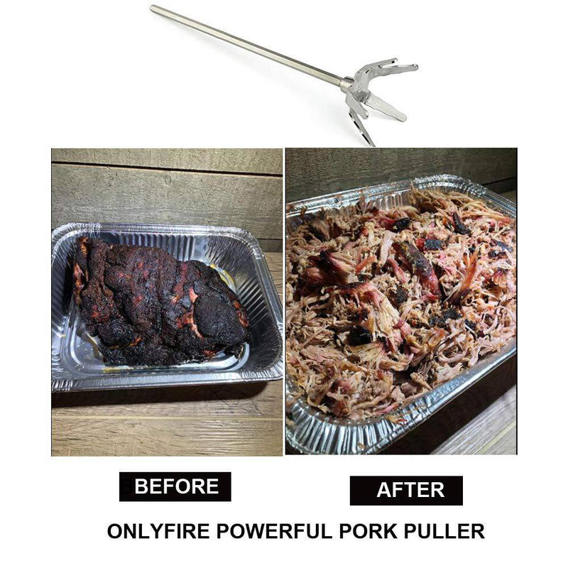onlyfire 3 Inch Stainless Steel Pork Puller Used with Standard Hand Drill - Grill Parts America
