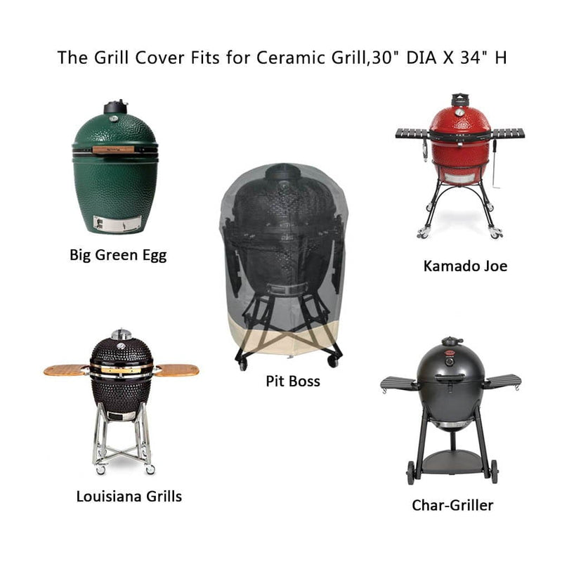 Onlyfire Kamado Grill Cover Fits for Large Big Green Egg - Grill Parts America
