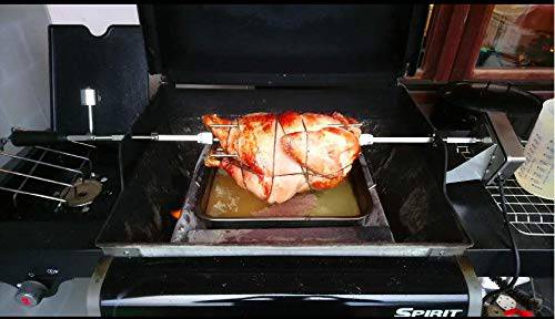 Onlyfire Universal Grill Electric Replacement Stainless Steel Rotisserie Motor 110 Volt 4 Watt On/Off Switch- 40 lb. Load - Grill Parts America
