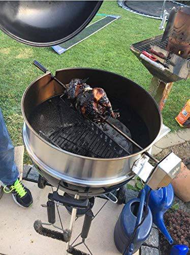 Onlyfire Universal Grill Electric Replacement Stainless Steel Rotisserie Motor 110 Volt 4 Watt On/Off Switch- 40 lb. Load - Grill Parts America