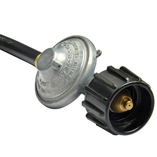 onlyfire Universal QCC1 Low Pressure Propane Regulator with 12 ft Hose for Most LP Gas Grill, Patio Heater and Fire Pit Table, 3/8" Female Flare Nut - Grill Parts America
