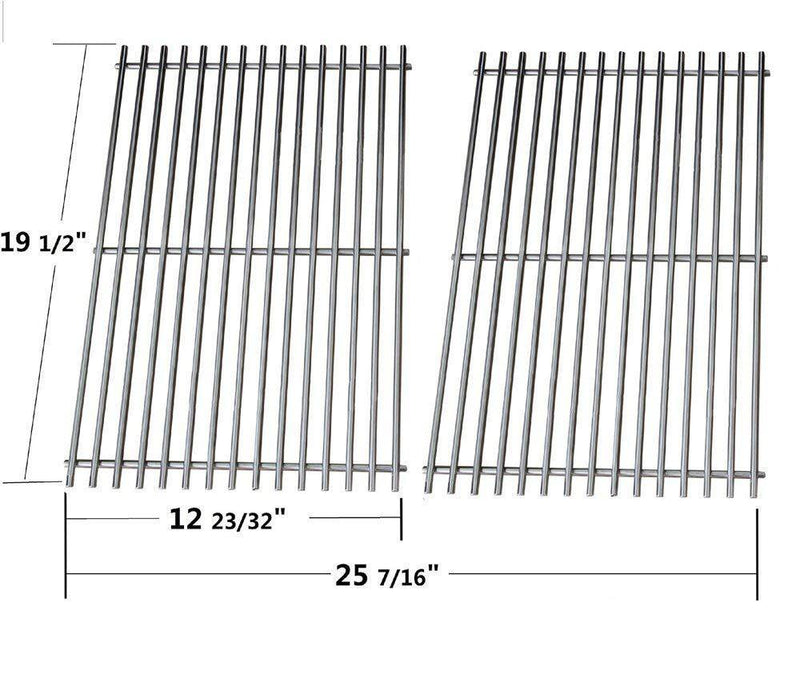 Grillflame 7528 Stainless Steel Rod Cooking Grid for  (19 1/2 X 12 23/32" Each Grid, 19 1/2 X 25 7/16" Overall) - Grill Parts America