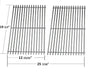 Grillflame 7528 Stainless Steel Rod Cooking Grid for  (19 1/2 X 12 23/32" Each Grid, 19 1/2 X 25 7/16" Overall) - Grill Parts America