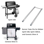 Onlyfire Stainless Steel Burner Tube Set for Weber Spirit 500, Spirit 500LX, and Genesis Silver A Gas Grills and Other Gas Grills - Grill Parts America