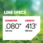 Oregon Gatorline 1-pound Round String Trimmer Line of .080-inches x 413-feet – Fits Most Trimmer Types (21-380) - Grill Parts America