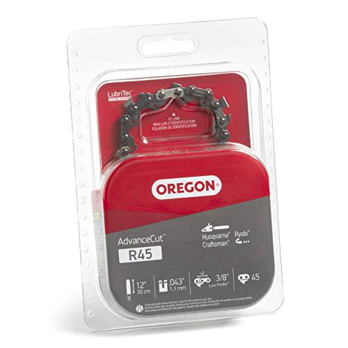 Oregon R45 AdvanceCut Chainsaw Chain for 12-Inch Bar -45 Drive Links – low-kickback chain fits Dewalt, Craftsman, Makita and more - Grill Parts America