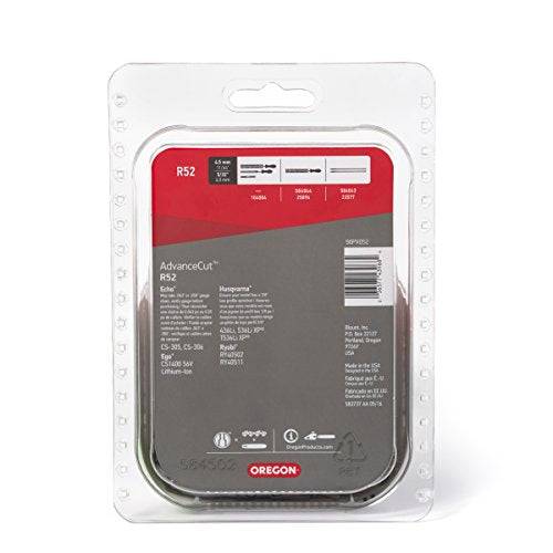 Oregon R52 AdvanceCut 14-Inch Chainsaw Chain Fits Husqvarna, Echo, Ryobi, Grey - Grill Parts America