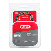 Oregon S33 AdvanceCut 8-Inch Chainsaw Chain Fits Chicago, Earthwise, Greenworks, Sun Joe, 8", Grey - Grill Parts America