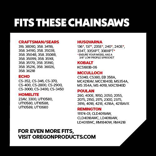 Oregon S62 AdvanceCut Chainsaw Chain twin-pack for 18-Inch Bar -62 Drive Links – low-kickback chain fits Homelite, Husqvarna, Poulan and more - Grill Parts America
