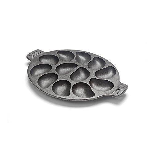 Outset 76225 Cast Iron Oyster Grill Pan, 12 Cavities, Black - Grill Parts America