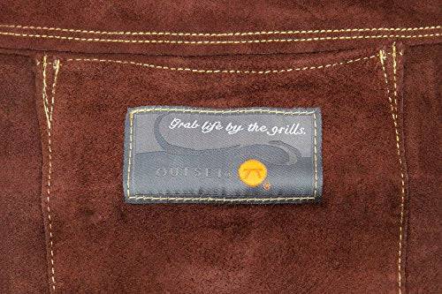 Outset F240 Leather Grill Apron, 0.25 x 26.5 x 29.75 inches, Brown Suede - Grill Parts America