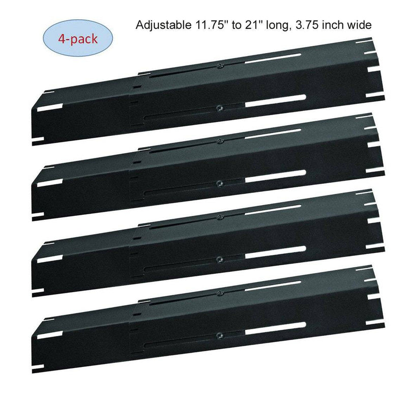 Outspark Universal Replacement Heavy Duty Adjustable Porcelain Steel Heat Plate Shield,Heat Tent,Flavorizer Bar,Burner Cover,Flame Tamer for Gas Grill - Grill Parts America
