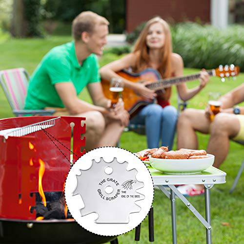 2 Pieces BBQ Grill Scrapers Stainless Steel - Grill Parts America
