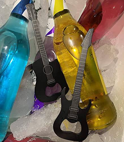 PEPKICN Rock Guitar Style Spatula & Tongs and Guitar Shaped Bottle Opener - Grill Parts America