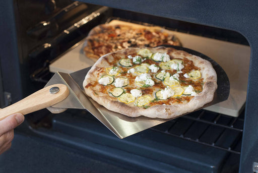 Pizzacraft Pizza Peel With Folding Wood Handle For Easy Storage (Stainless Steel) - PC0200 - Grill Parts America