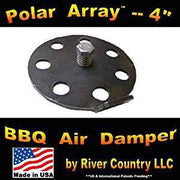 4" Polar Array BBQ Grill, Smoker or Pit Air Venting Damper Kit - Grill Parts America