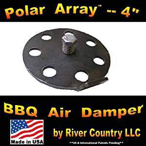 4" Polar Array BBQ Grill, Smoker or Pit Air Venting Damper Kit - Grill Parts America