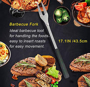 POLIGO 7pcs Golf-Club Style BBQ Grill Accessories Kit with Rubber Handle - Stainless Steel BBQ Tools - Green - Grill Parts America