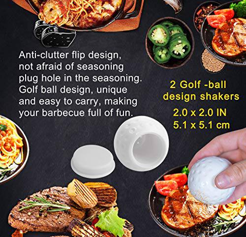 POLIGO 7PCS Golf-Club Style BBQ Tools Grilling Tools with Rubber Handle - Stainless Steel - Black - Grill Parts America