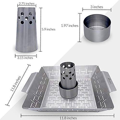 Beer Can Chicken Holder with Free Meat Thermometer- Stainless Steel Roaster Rack - Grill Parts America