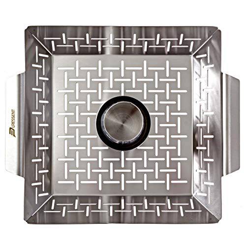 Beer Can Chicken Holder with Free Meat Thermometer- Stainless Steel Roaster Rack - Grill Parts America