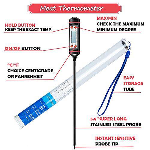 Beer Can Chicken Holder with Free Meat Thermometer- Stainless Steel Roaster Rack - Grill Parts America