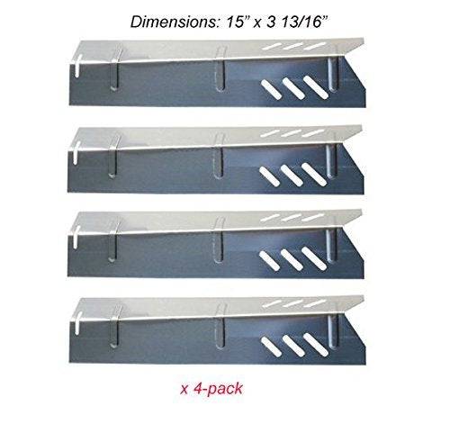 Set of Four Stainless Steel Heat Plates for Uniflame, DynaGlo, Better Home and Garden and Backyard Grill Models - Grill Parts America