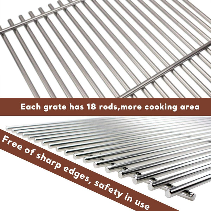 QuliMetal 7528, 304 Stainless Steel Cooking Grates (19.5 x 12.9 x 0.6) for Weber - Grill Parts America