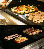 RENOOK Grill Mat Set of 6 - 100% Non-Stick BBQ Grill Mats, Heavy Duty, Reusable, and Easy to Clean - 15.75 x 13-Inch, Black - Grill Parts America