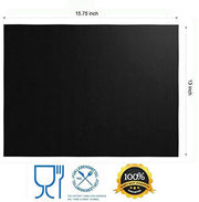 RENOOK Grill Mat Set of 6 - 100% Non-Stick BBQ Grill Mats, Heavy Duty, Reusable, and Easy to Clean - 15.75 x 13-Inch, Black - Grill Parts America