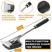 ROMANTICIST 18’’ Grill Brush with Scraper - Grill Parts America