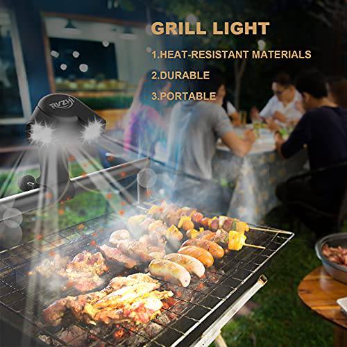 RVZHI Grill Light for BBQ, 180° Durable Flexible Barbecue Light, 10 Super Bright LED - Grill Parts America