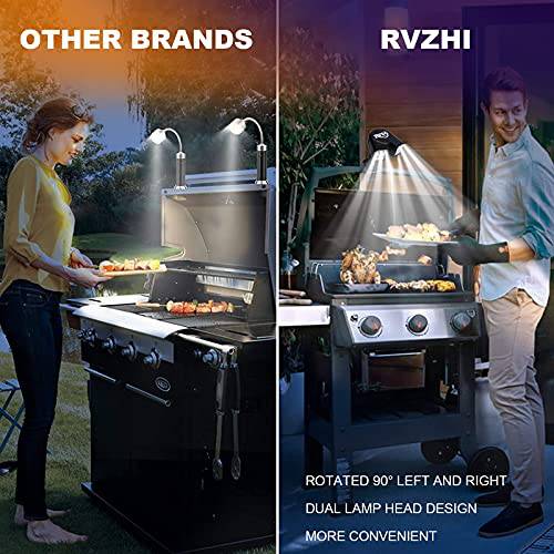 RVZHI Grill Light for BBQ, 180° Durable Flexible Barbecue Light, 10 Super Bright LED - Grill Parts America