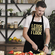 Funny Cooking Apron for Women Men Adjustable Kitchen Chef Aprons with 2 Large Pockets - Grill Parts America