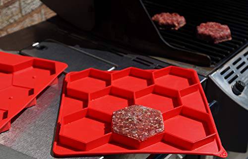 Shape+Store Burger Master 8-in-1 Innovative Burger Press, 8-Patty, Red - Grill Parts America