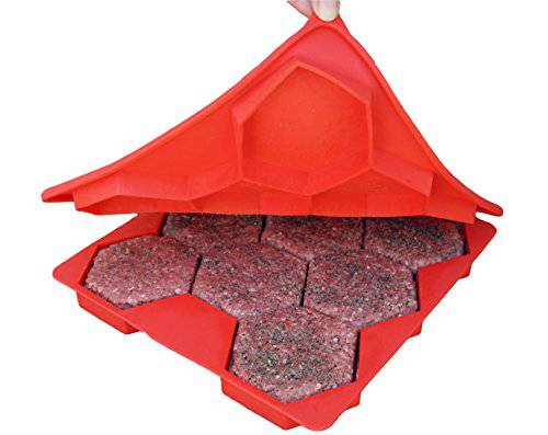 Shape+Store Burger Master 8-in-1 Innovative Burger Press, 8-Patty, Red - Grill Parts America