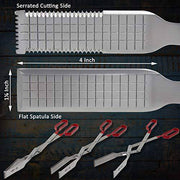 Grill Tongs - Heavy Duty Barbecue Grilling Tong w Red PVC Handle - Grill Parts America