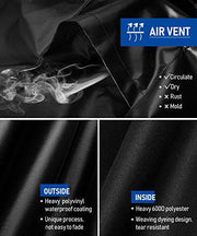 SHINESTAR 52 Inch Durable Grill Cover for Weber Spirit 2-3 Burner & Genesis Silver A/B, 7106 Upgraded Version - Grill Parts America