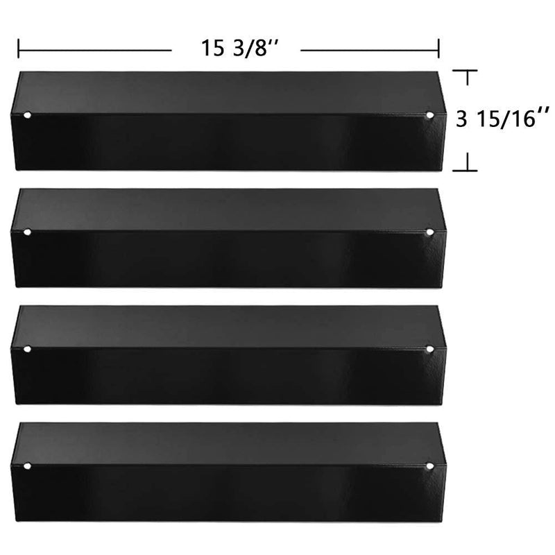 SHINESTAR Grill Replacement Parts for Brinkmann, 4-Pack 15 3/8 inch Porcelain Steel Flame Tamers - Grill Parts America