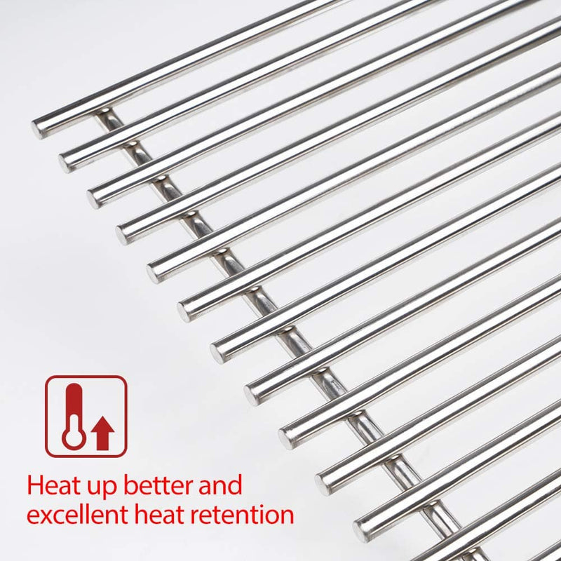 SHINESTAR Grill Grates for 4 Burner Nexgrill 720-0830H, 720-0670A, 17 inch Stainless Steel Cooking Grates Replacement Parts, 2 Pack - Grill Parts America