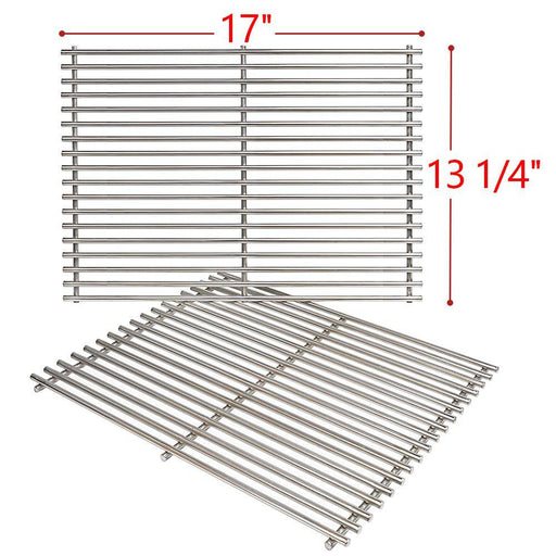 SHINESTAR Grill Grates for 4 Burner Nexgrill 720-0830H, 720-0670A, 17 inch Stainless Steel Cooking Grates Replacement Parts, 2 Pack - Grill Parts America