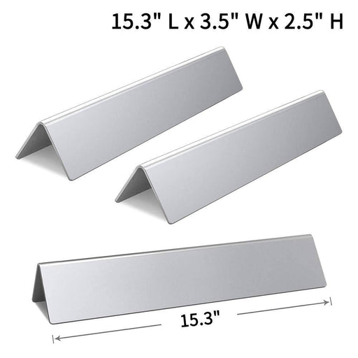 SHINESTAR 15.3 inch Rustproof Flavorizer Bars for Weber Spirit 200 Series (2013-2017), Stainless Steel, 7635 - Grill Parts America