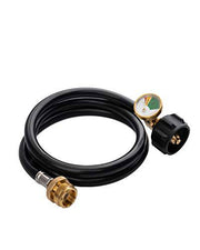 SHINESTAR 4FT Upgraded Propane Hose with Gauge for Blackstone 17/22in Griddle Converts to 5-40lb Tank - Grill Parts America