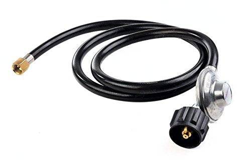 SHINESTAR 5FT Low Pressure Propane Regulator with Hose for Gas Smoker, Propane Fire Pit, Heater, 3/8inch Female Flare Nut - Grill Parts America