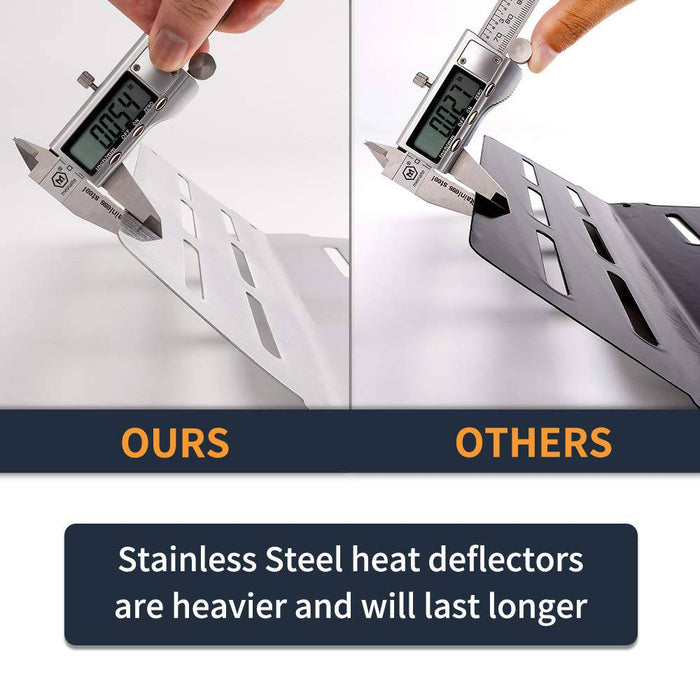 SHINESTAR 65505 Long Lasting Heat Deflectors for Weber Genesis 300 Series, Stainless Steel Replacement Parts 7622 - Grill Parts America