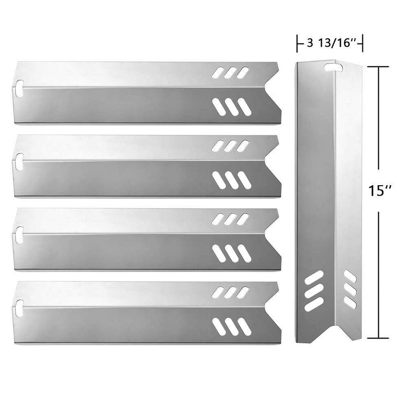 SHINESTAR Grill Replacement Parts for Dyna-Glo, Backyard Grill, 15 inch SS Heat Plate Shield Tent Flame Tamer(5 pcs SS-HP014) - Grill Parts America