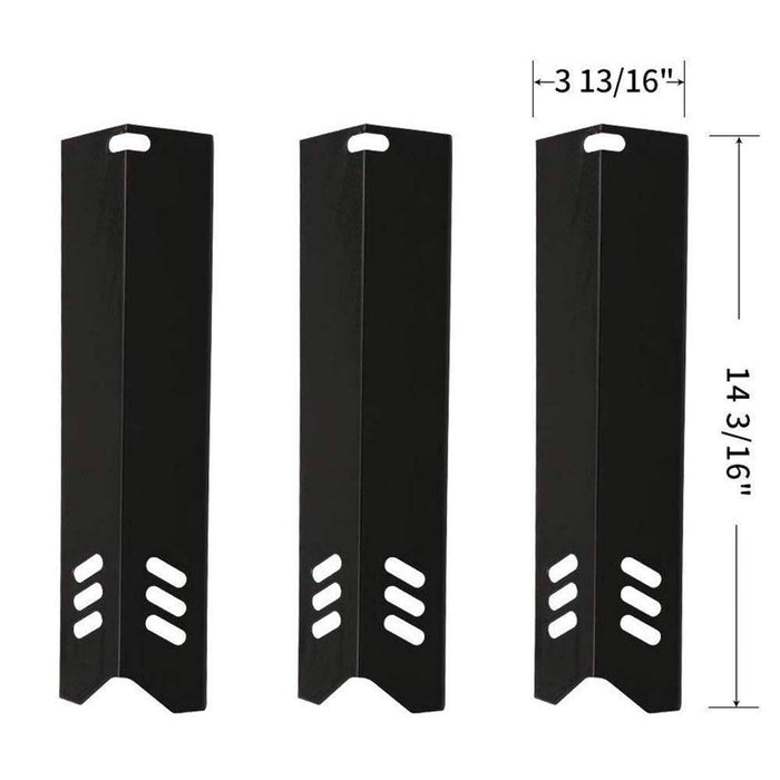 SHINESTAR Heat Shield Plates for Backyard Grill Replacement, 3-Pack 14 3/16 inch Porcelain Steel Heat Tent (SS-HP026) - Grill Parts America