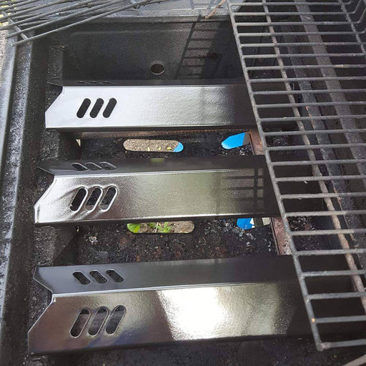 SHINESTAR Heat Shield Plates for Backyard Grill Replacement, 3-Pack 14 3/16 inch Porcelain Steel Heat Tent (SS-HP026) - Grill Parts America