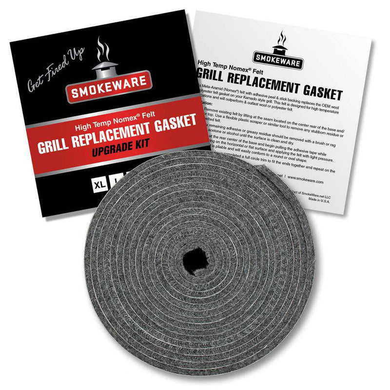 SmokeWare High-Temp Replacement Gasket for Vision BBQ Grills - 1 Inch Width, 14 Feet, Self-Stick Seal, Nomex, Made in The USA - Grill Parts America