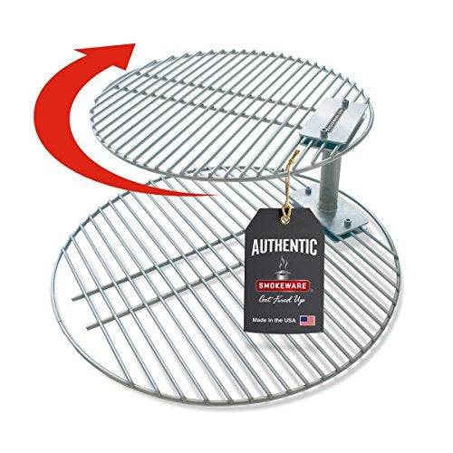 SMOKEWARE Stacker & Grill Grate Combo (Top Grate and Stacker Only) – Compatible with Large Big Green Eggs, Stainless Steel Grill Accessories … - Grill Parts America